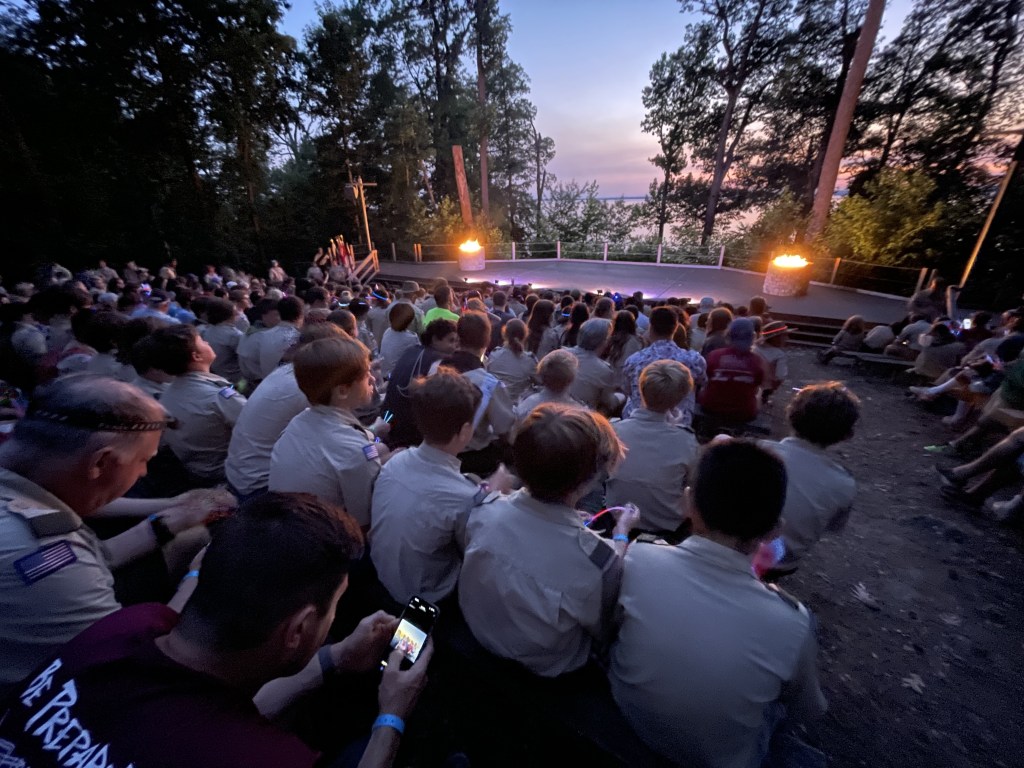 campers gather at camp rodney